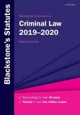 Blackstone's Statutes on Criminal Law 2019-2020
